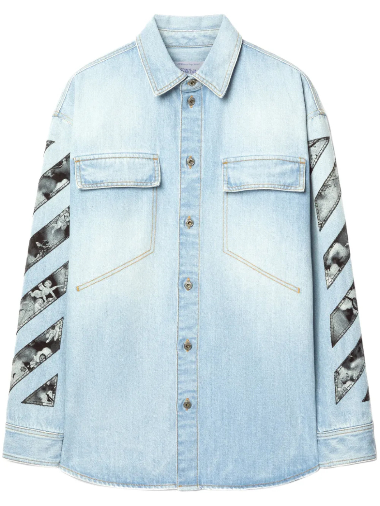 

Джинсовая рубашка Fresco Off-White, синий
