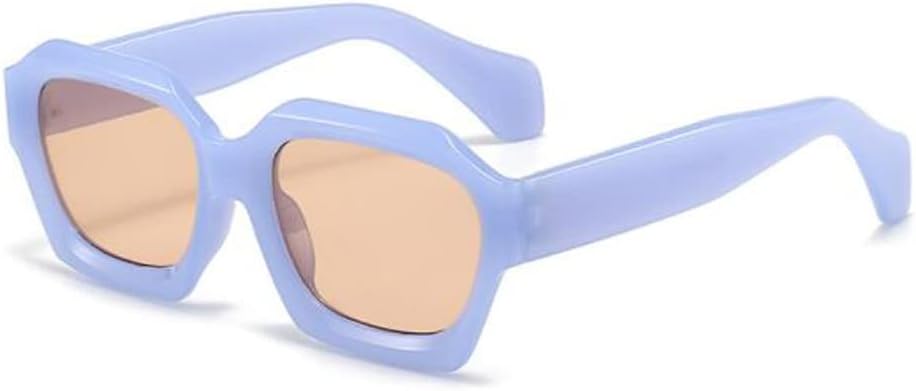 

Солнцезащитные очки с квадратной оправой и вогнутой формой, мужские и женские, с защитой от УФ-излучения. Солнцезащитные очки с солнцезащитным козырьком star shop, Jelly Blue Tea Slice