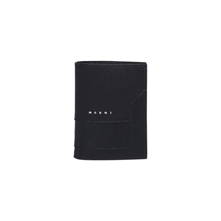 

Кошелек Marni Saffiano Leather Bifold Wallet, черный