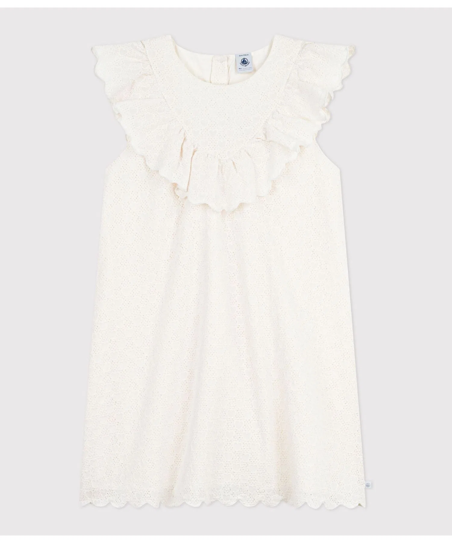 Детское платье PETIT BATEAU с вышивкой в виде сердца
