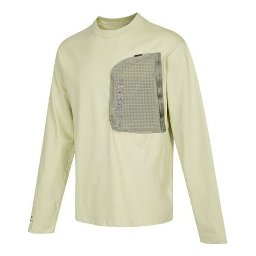 

Футболка men's splicing pocket reflective printing round neck pullover light green t-shirt Air Jordan, зеленый