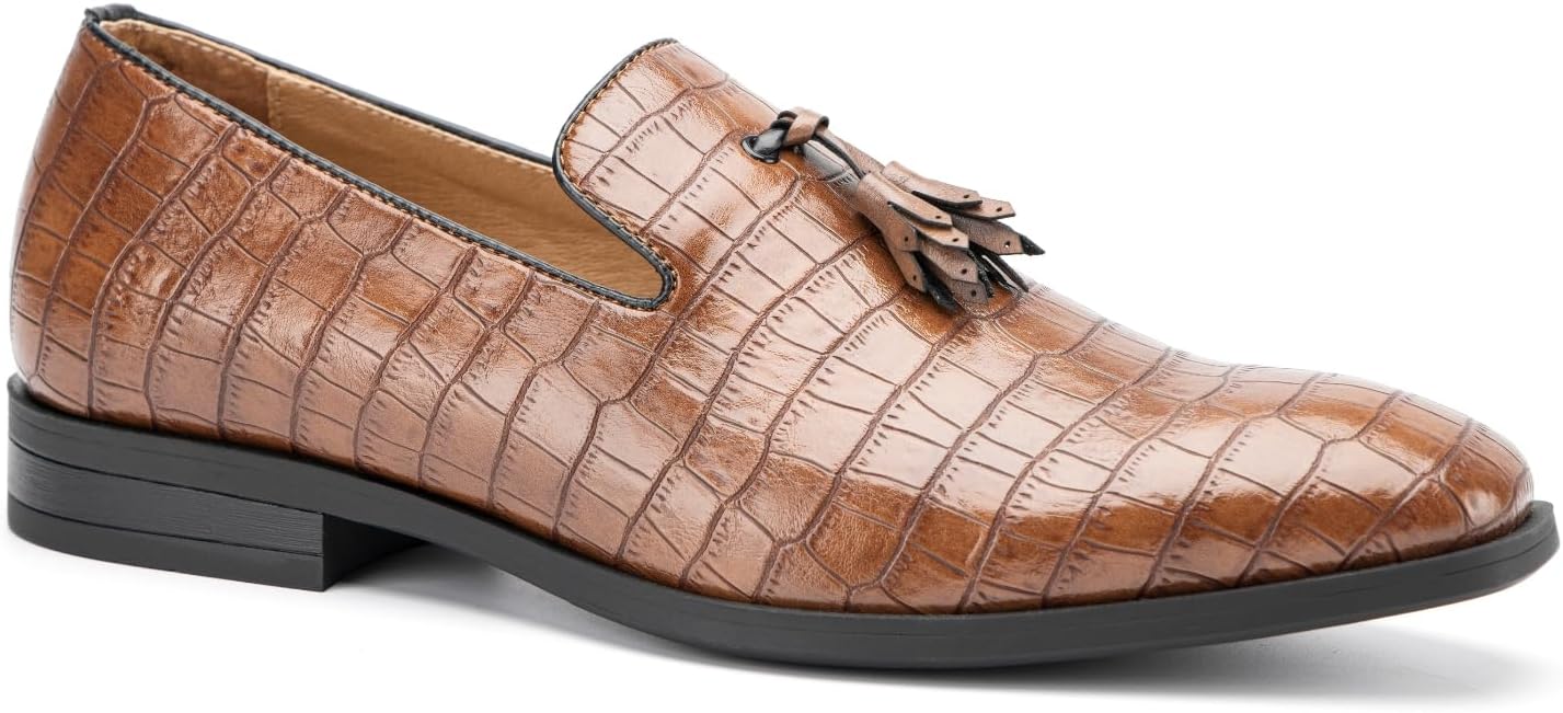 

Мужские лоферы Meijiana для свадьбы, лоферы без шнурков для мужчин, обувь к смокингу, Brown-23