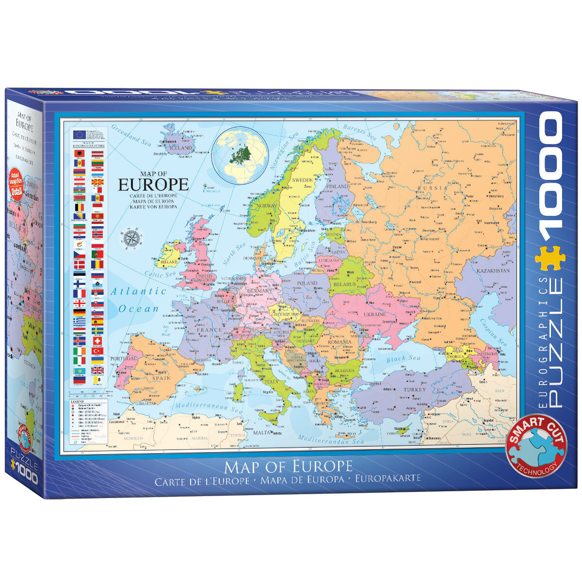 

EuroGraphics, пазл Карта Европы, 1000 шт.