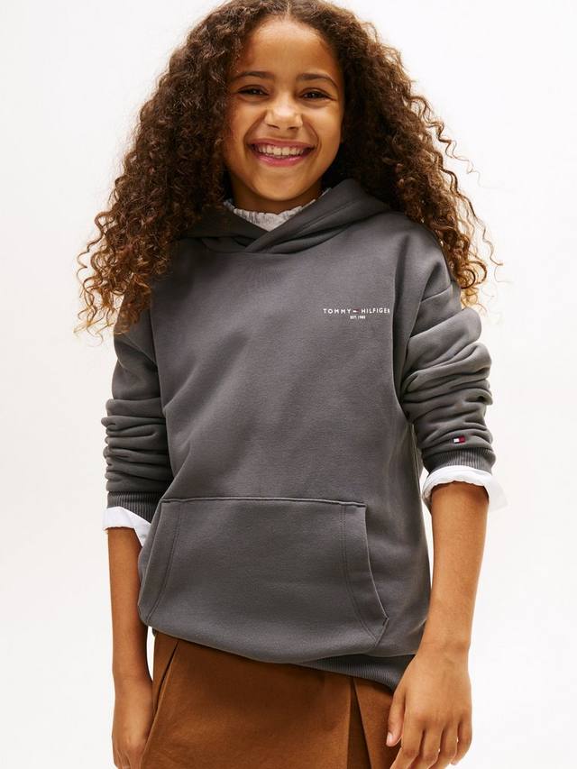 

Детская толстовка с логотипом Regular Fleece Tommy Hilfiger, Washed Black