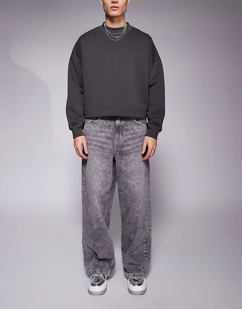 

Очень мешковатые джинсы серого цвета ASOS DESIGN