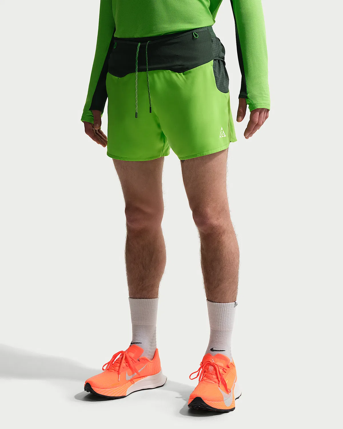 Мужские шорты Nike ACG "Second Sunrise" Dri-FIT ADV 5" с вкладышем, Mean Green/Fir/Summit White — фото 2
