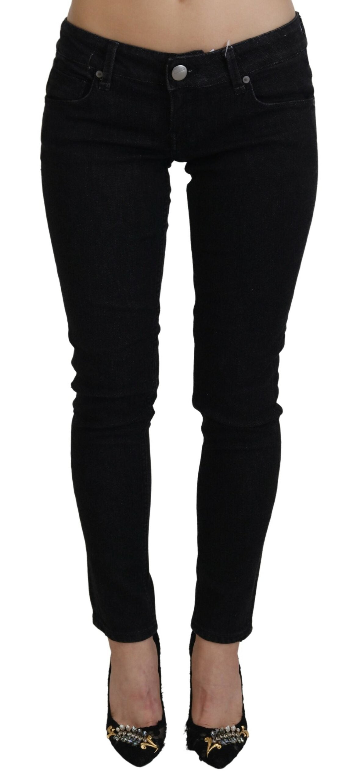 

Acht Заниженная талия Slim Fit Хлопковые синие женские джинсы