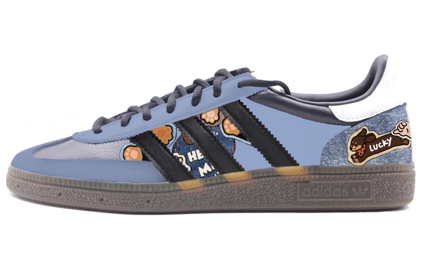 

Кроссовки adidas originals Handball Spzl Skateboarding Shoes Unisex Low-top Blue, синий