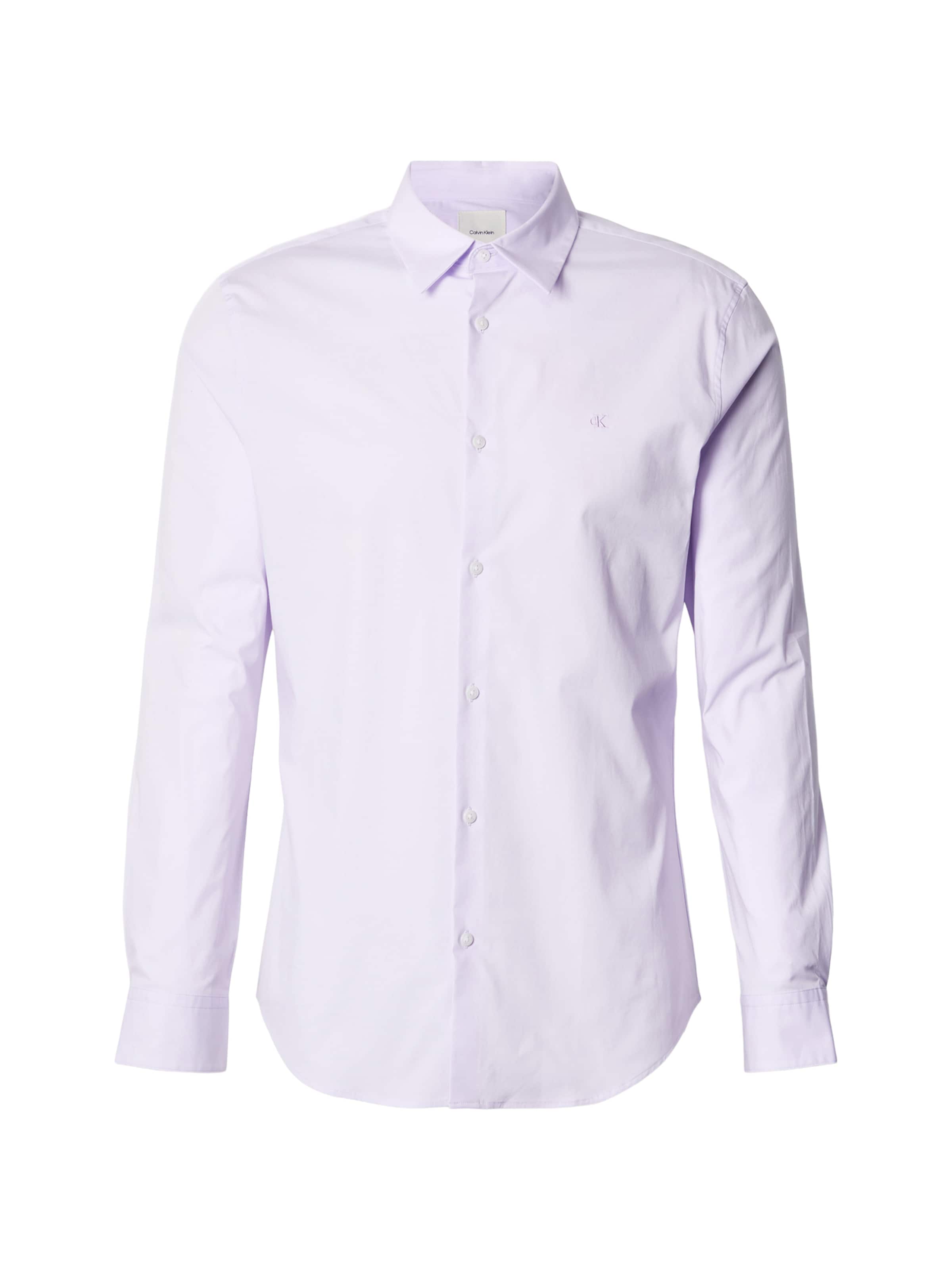 

Calvin Klein Рубашка на пуговицах приталенного кроя в пастельно-фиолетовом цвете