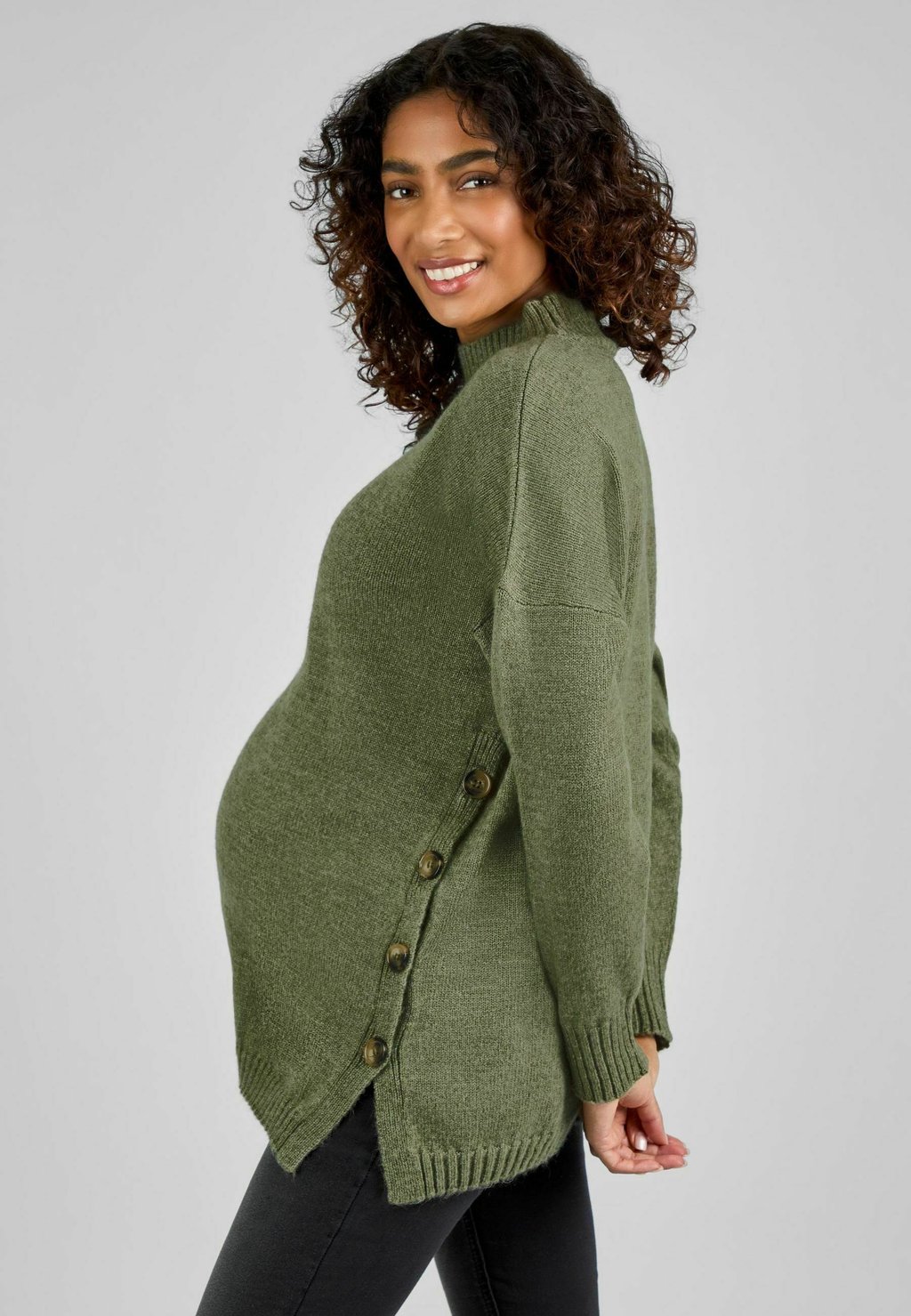 

Джемпер MATERNITY AND NURSING TURTLE NECK REGULAR FIT JoJo Maman Bébé, зеленый