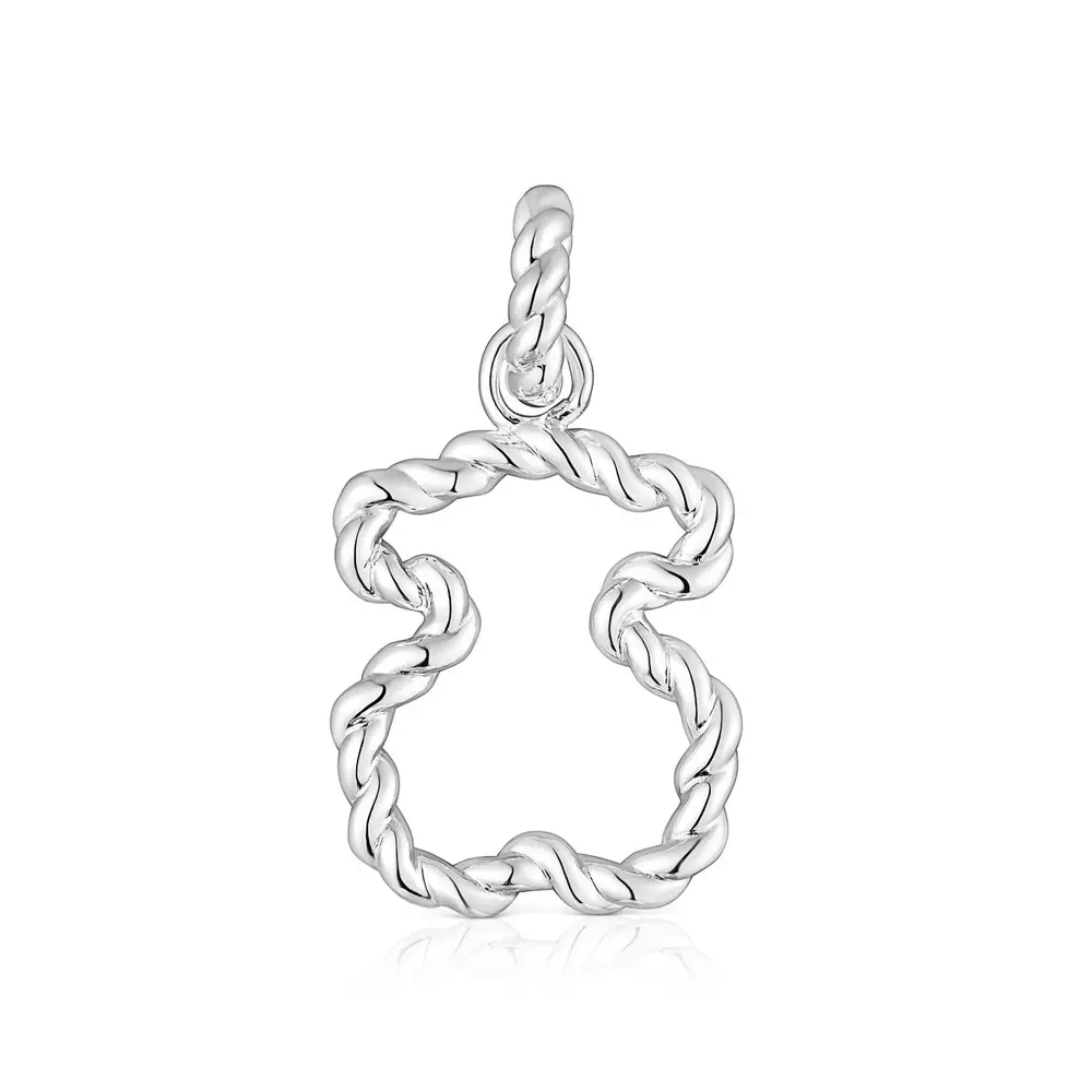 

Шарм-подвеска Tous Twisted With Bear Silhouette, серебро