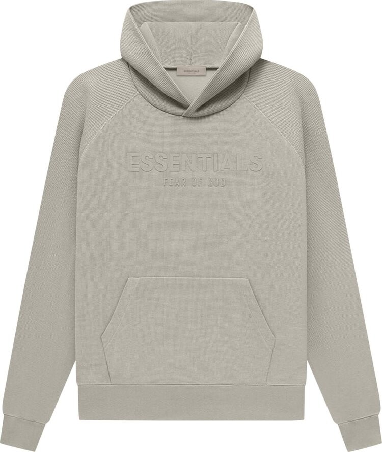 Худи Fear of God Essentials Waffle Raglan Hoodie 'Seal', серый — фото 2