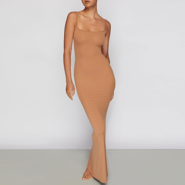 Длинное платье Skims Long Slip, светло-коричневый