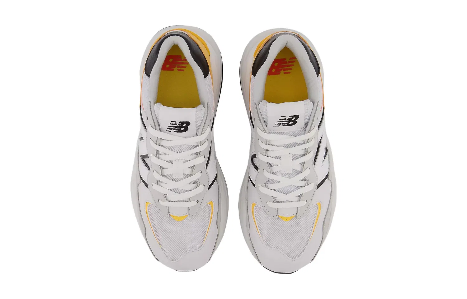Детские кроссовки с низким верхом 57/40 New Balance, Gray White Yellow — фото 4