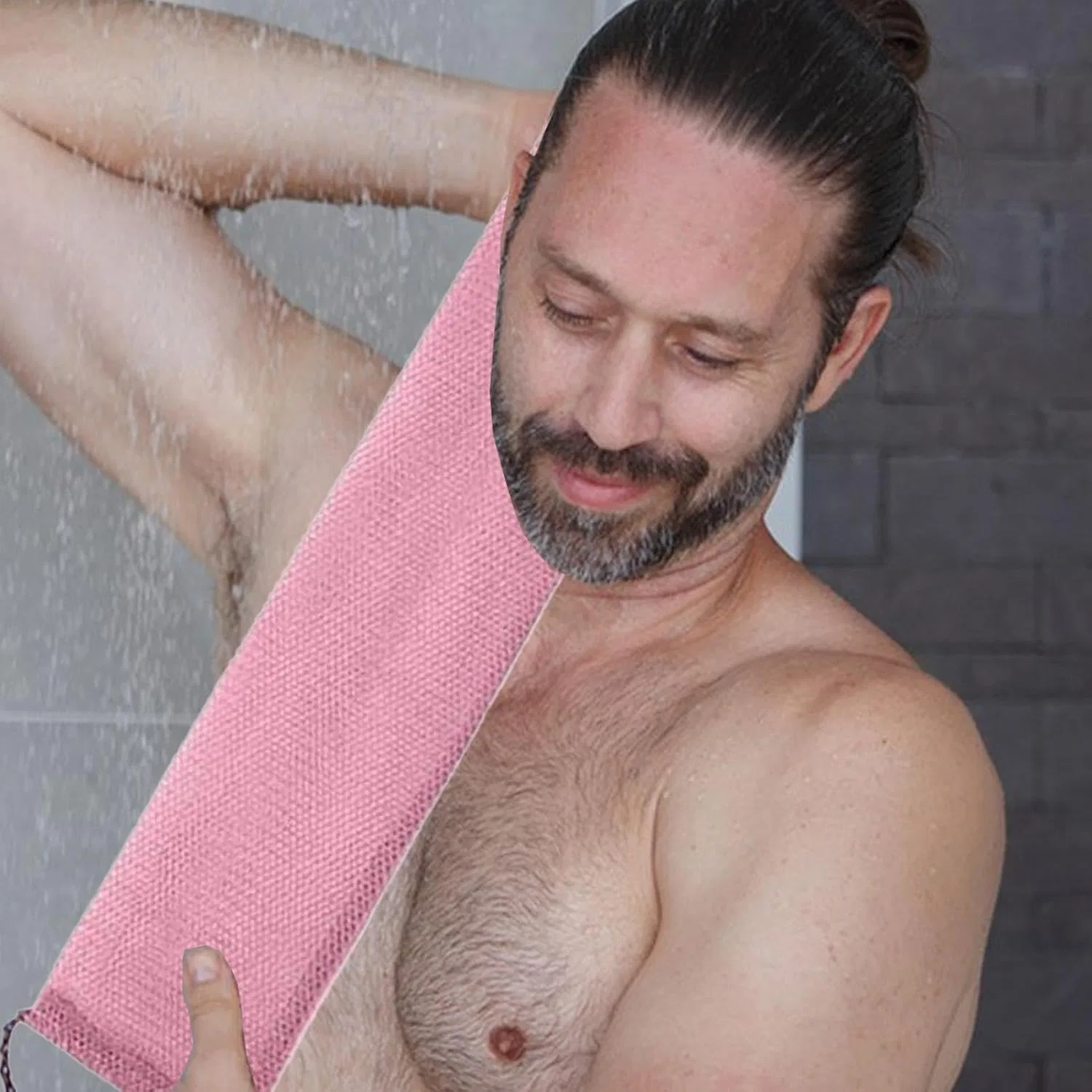 Мочалка для тела Body Exfoliating Towel, Generisch, Розовая — фото 2