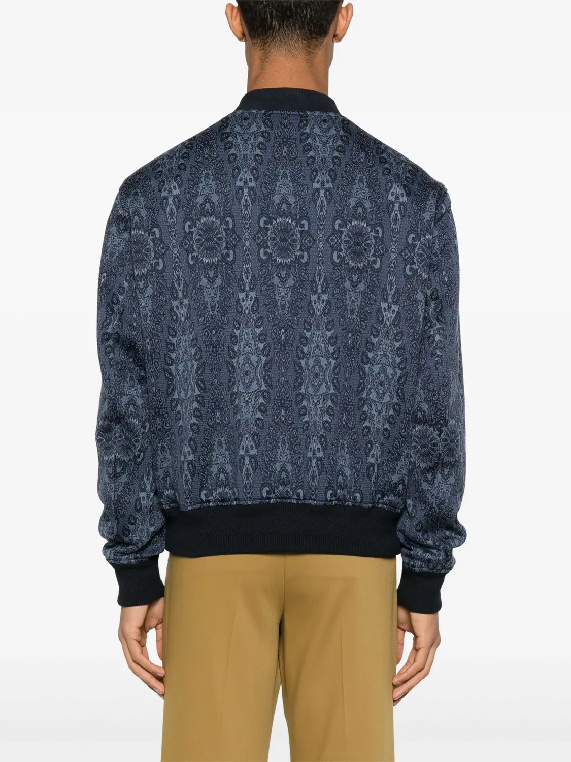Бомбер с узорчатым жаккардом ETRO, синий — фото 3