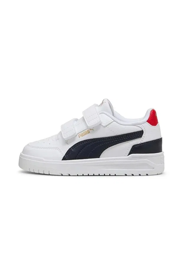 Детские кеды для девочек с принтом Puma, White — фото 2