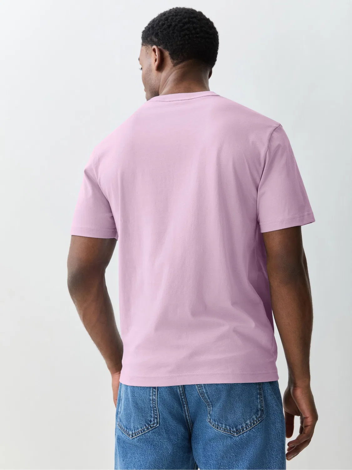 Lacoste Светло-розовая хлопковая футболка свободного кроя из джерси — фото 3
