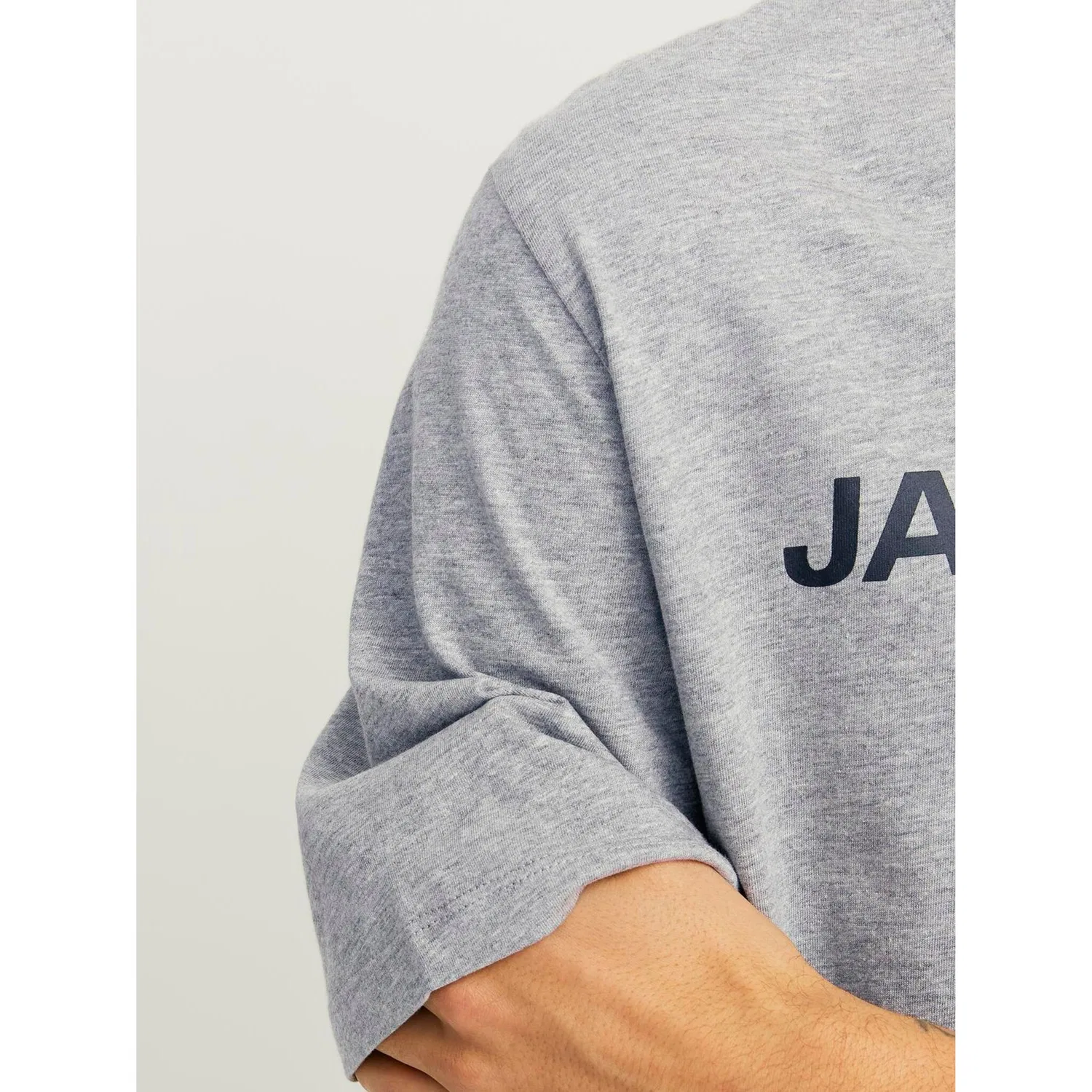 Детская футболка с принтом Jack & Jones, Light Grey Melange — фото 4