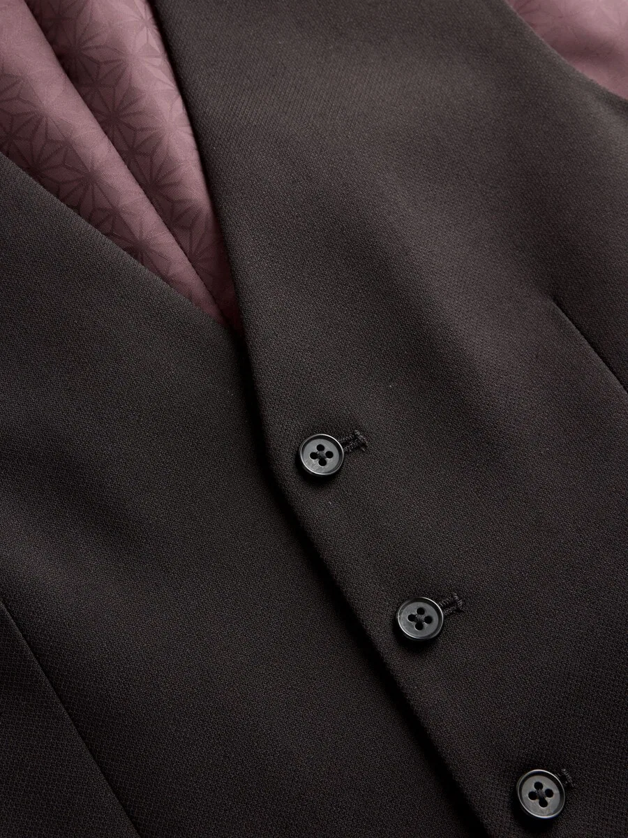 Жилет Next Suit Vest коричневого и темно-коричневого цвета — фото 2