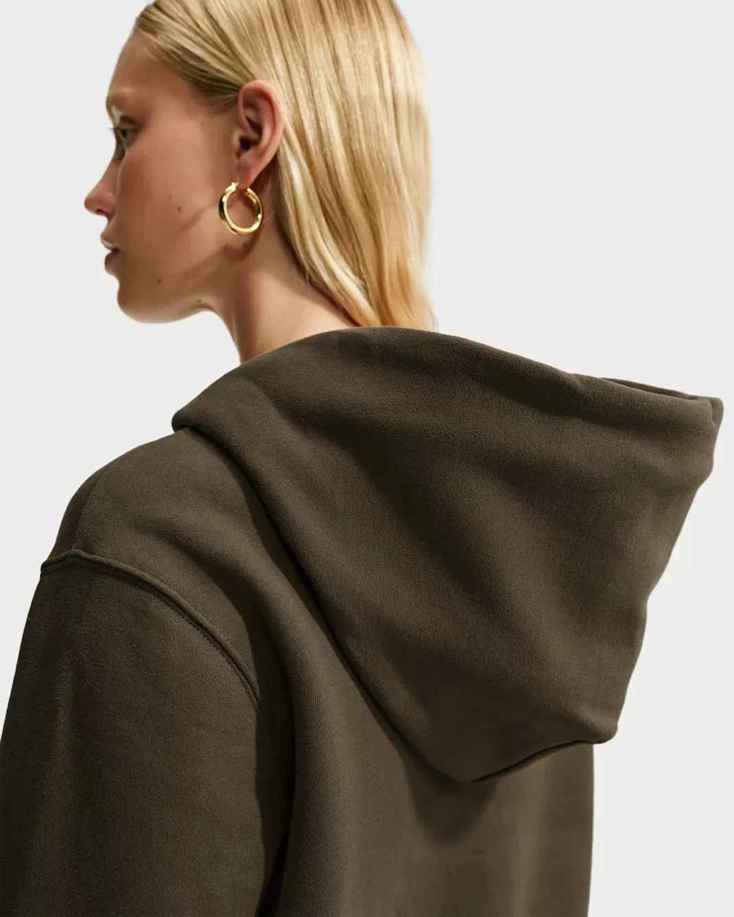 Женская толстовка на молнии Nike Studio Fleece Medium Weight, Dark Hazel/Sail — фото 2