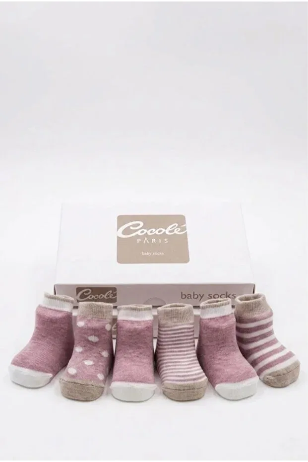 Детские носки для девочек хлопковые набор 6 пар Cocole Socks, Multicolor — фото 2