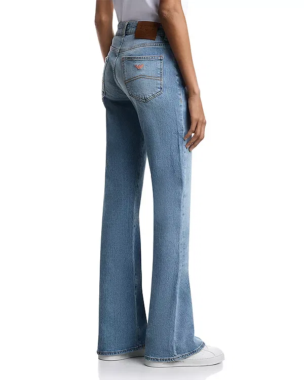 Женские джинсы с завышенной талией Emporio Armani, Dark Blue Denim — фото 3