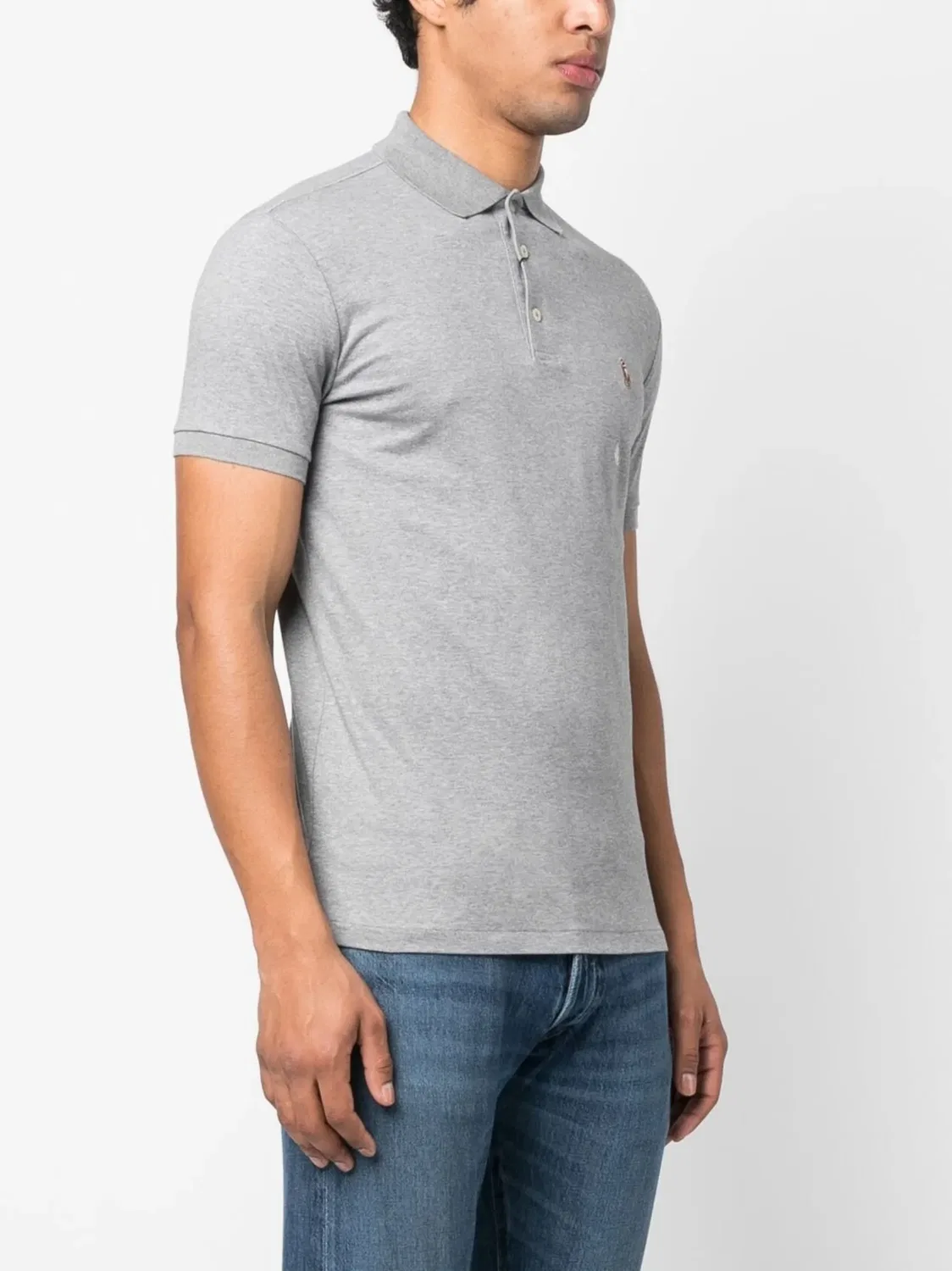 Polo Ralph Lauren Поло Core Replen Серый — фото 4