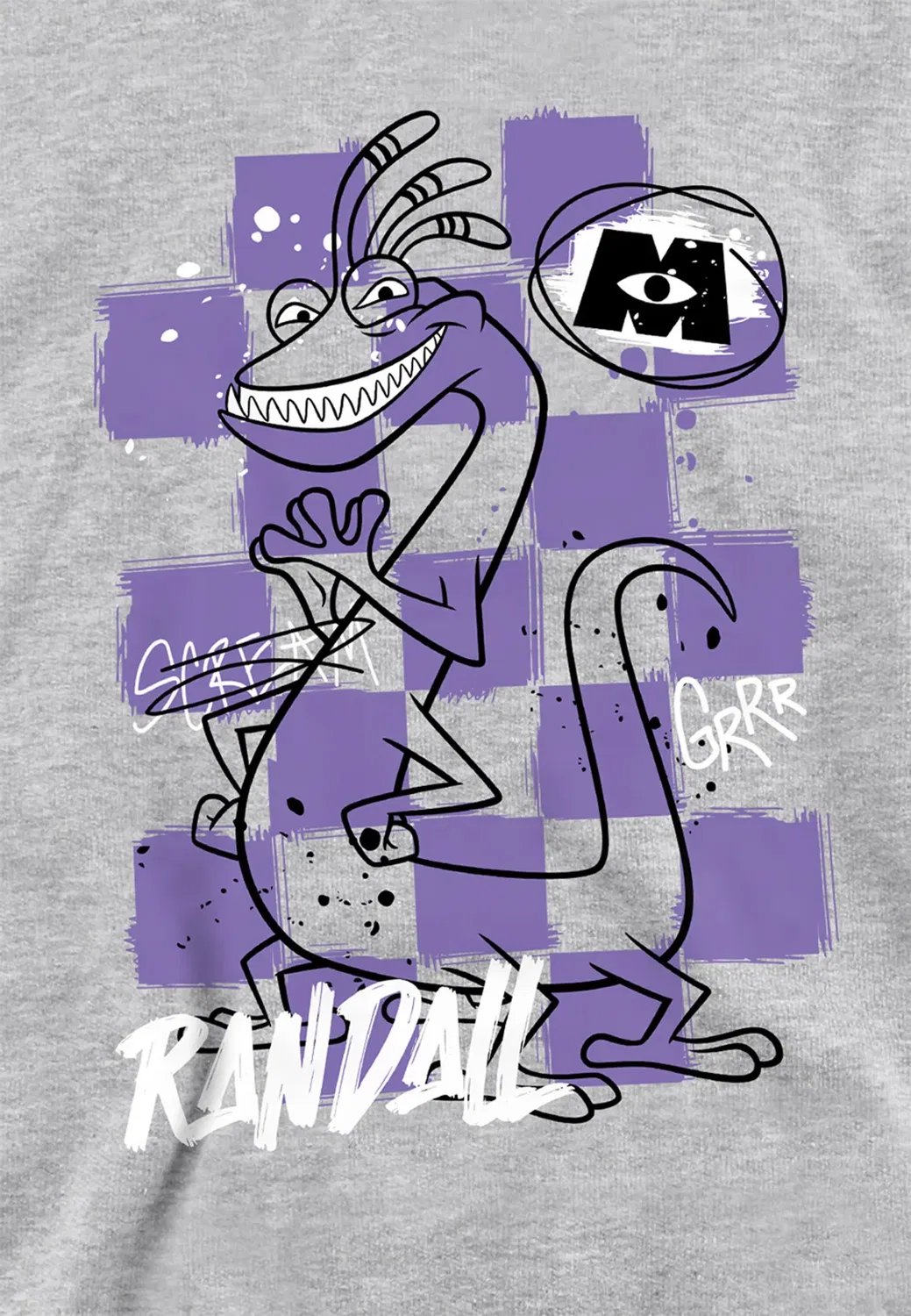 Детский худи с принтом Randall Graffiti Disney, Athletic Heather — фото 2