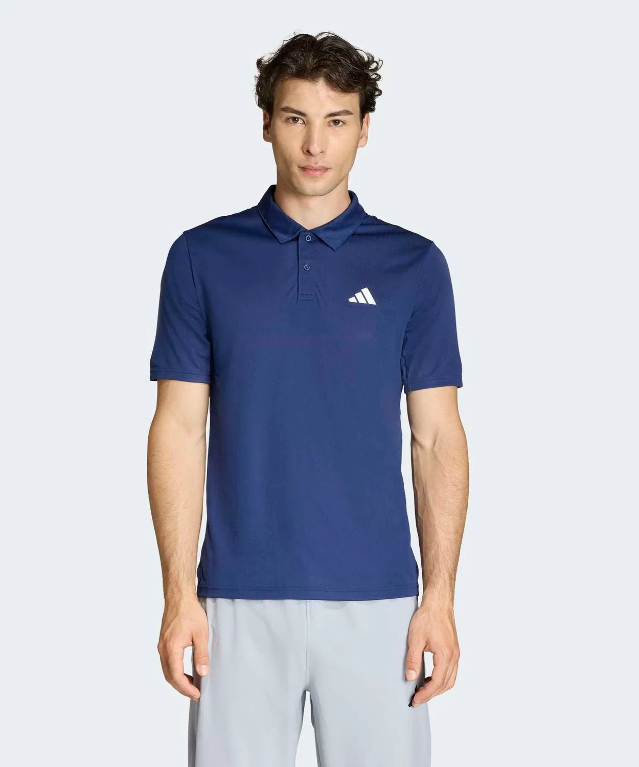 Мужская хлопковая футболка-поло с коротким рукавом Workout Essentials Base Adidas, Blue