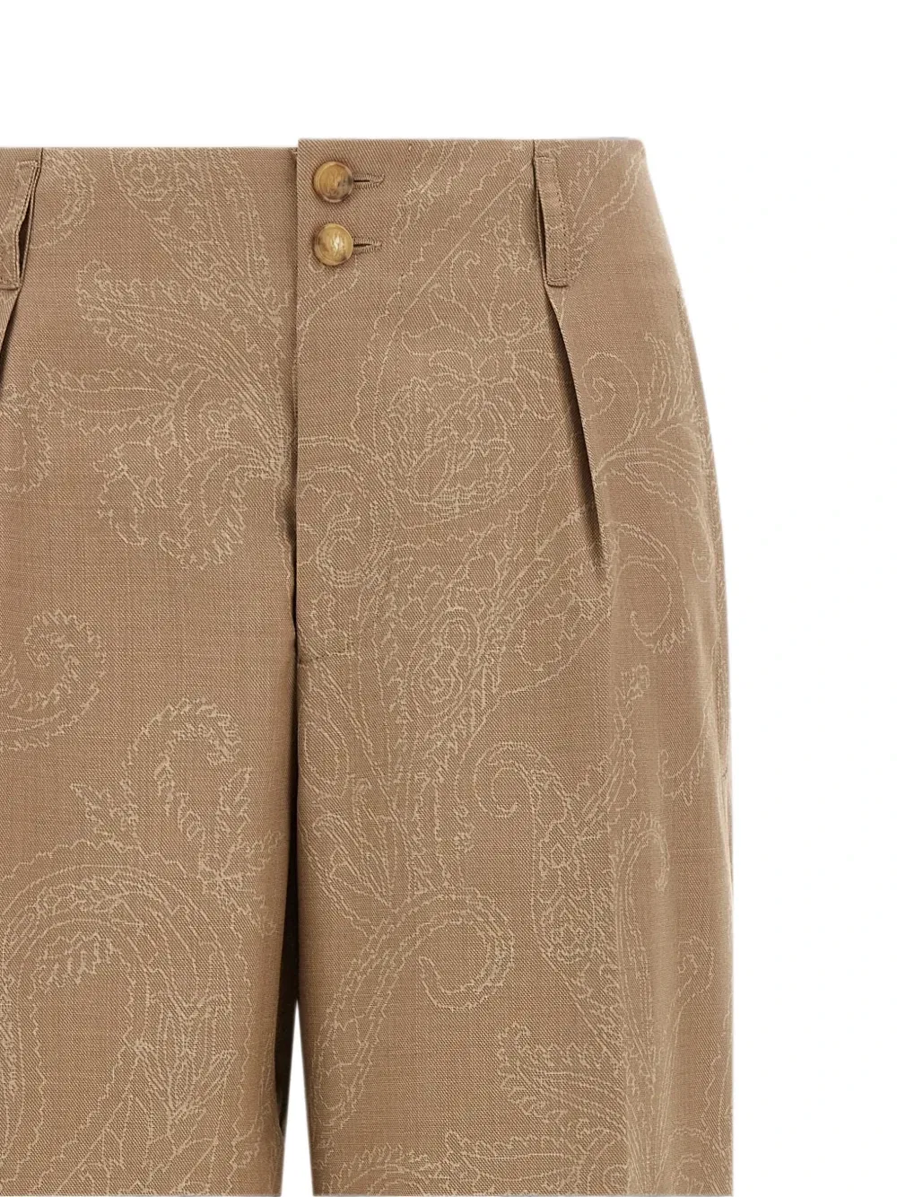 Брюки с жаккардовым узором пейсли Etro, бежевый — фото 3