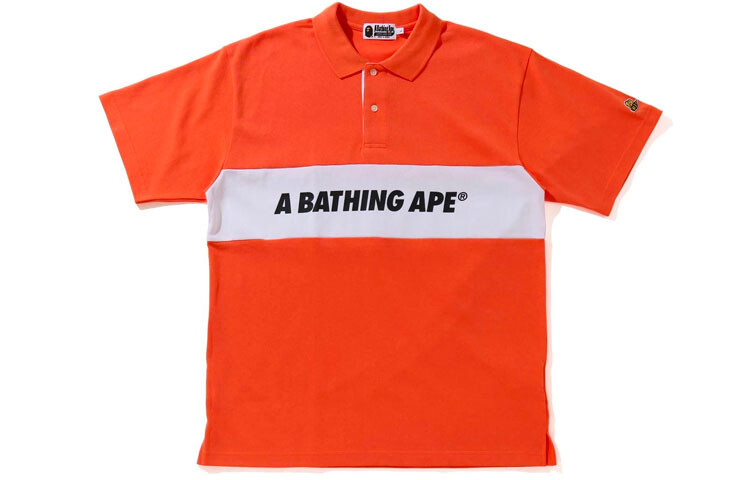 Мужская рубашка поло Bape A Bathing Ape, оранжевый — фото 2