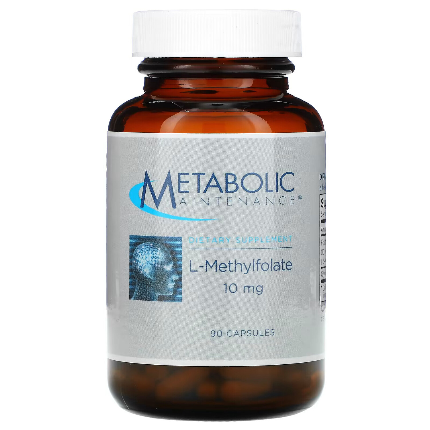 

Metabolic Maintenance, L-метилфолат, 10 мг, 90 капсул