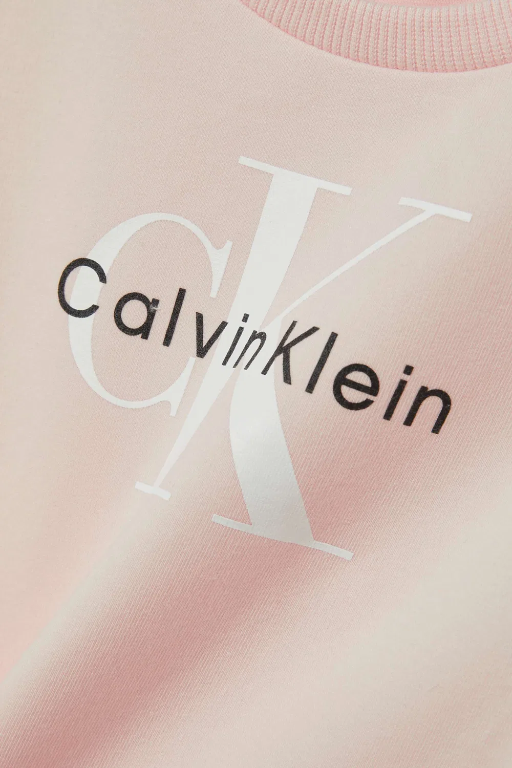 Комплект свитшот и штаны из хлопка с логотипом Calvin Klein, розовый — фото 4