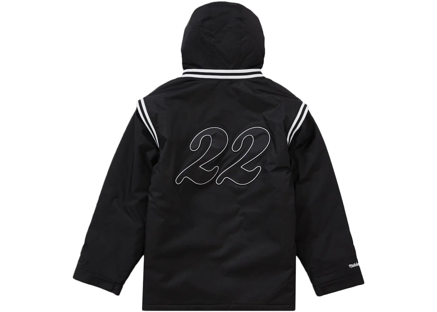 Мужская стеганая спортивная куртка Supreme Mitchell & Ness, Black — фото 3