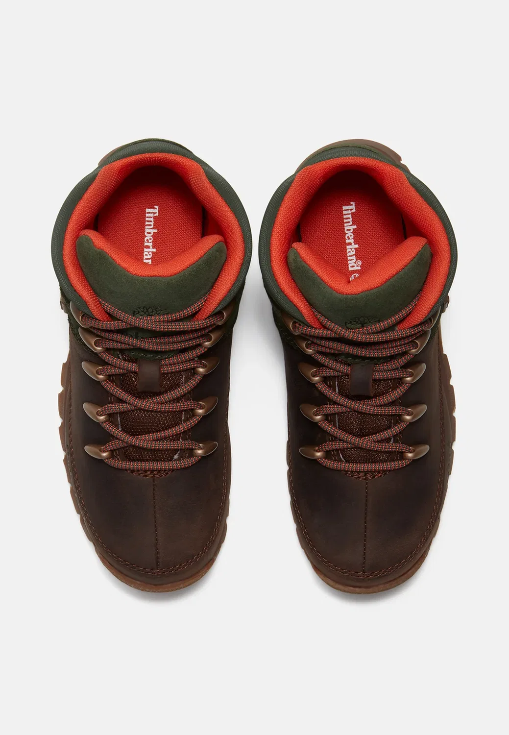 Ботинки средней высоты на шнуровке. - Ботильоны на шнуровке Timberland, Dark Brown — фото 3