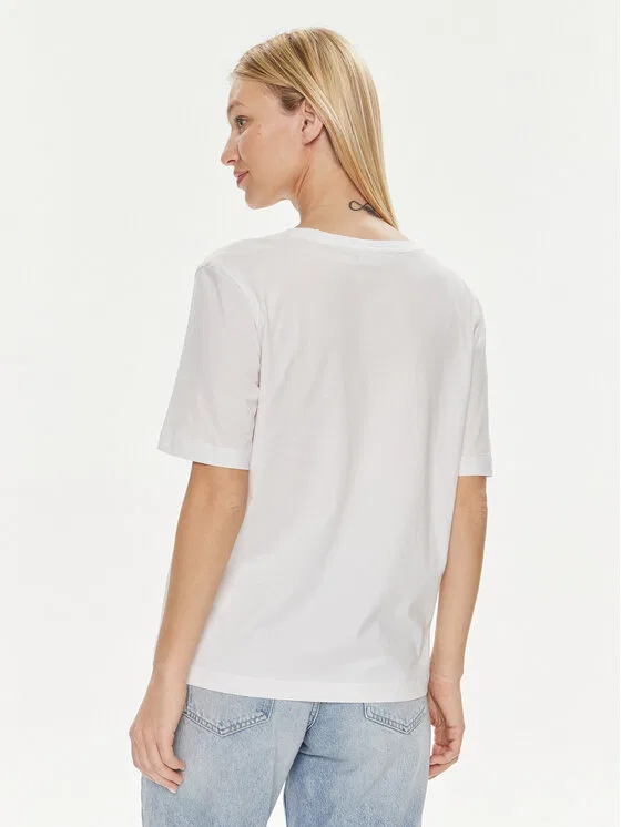 Футболка Lacoste regular fit, белая — фото 3