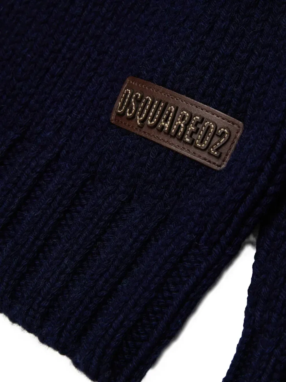 Жаккардовый свитер с узором Dsquared2 Kids, синий — фото 4