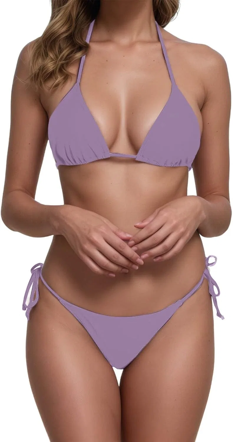 Женский бикини-комплект с регулируемой завязкой Soft, Purple