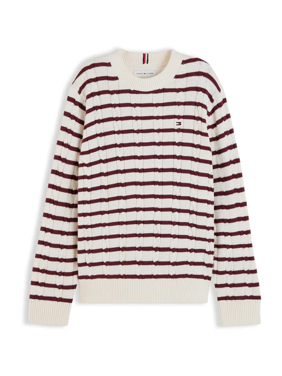 Свитер TOMMY HILFIGER 'Essential' белого цвета