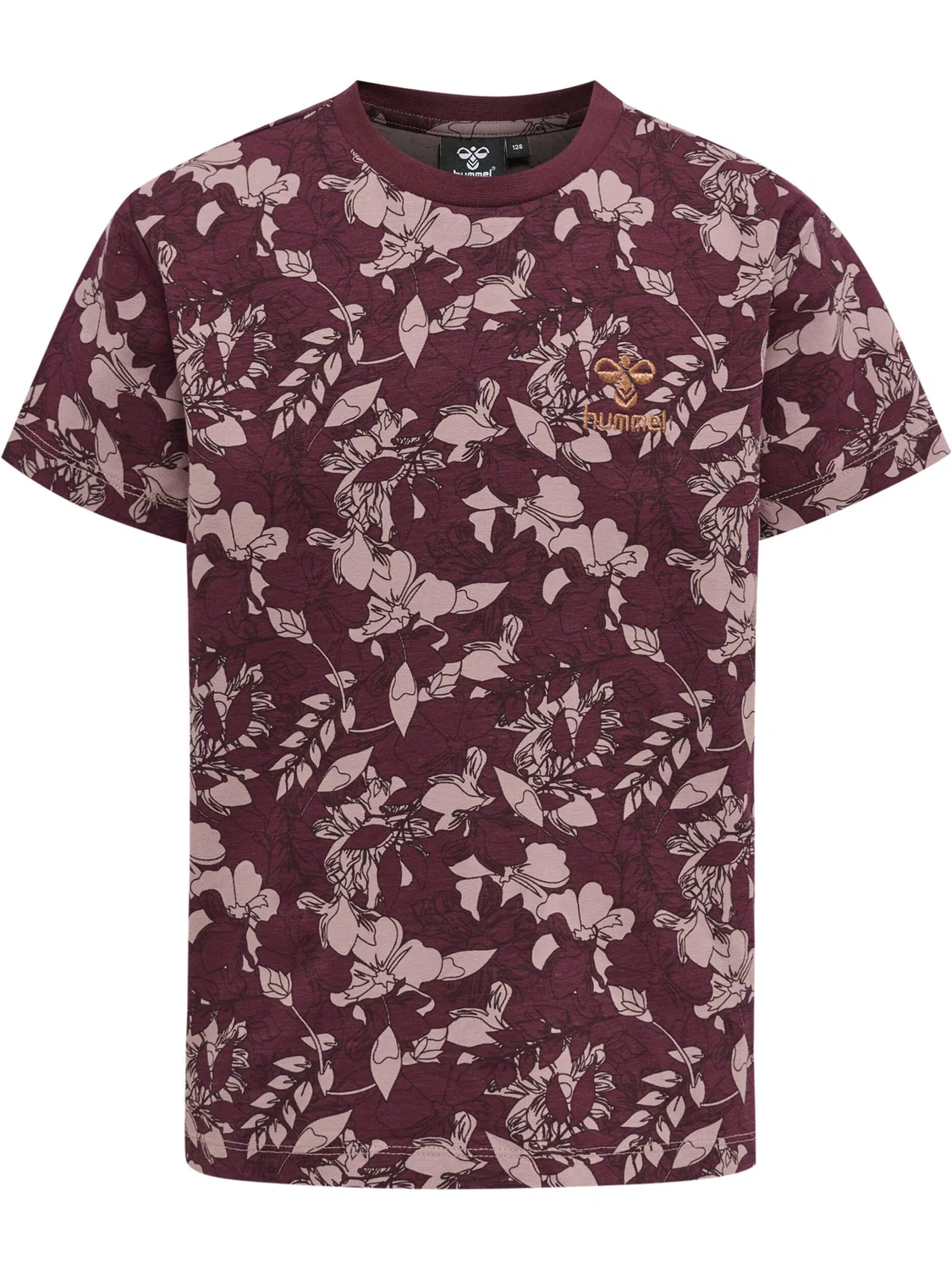 Детская футболка с принтом Hmlhazel Hummel, Violett Bordeaux Altrosa