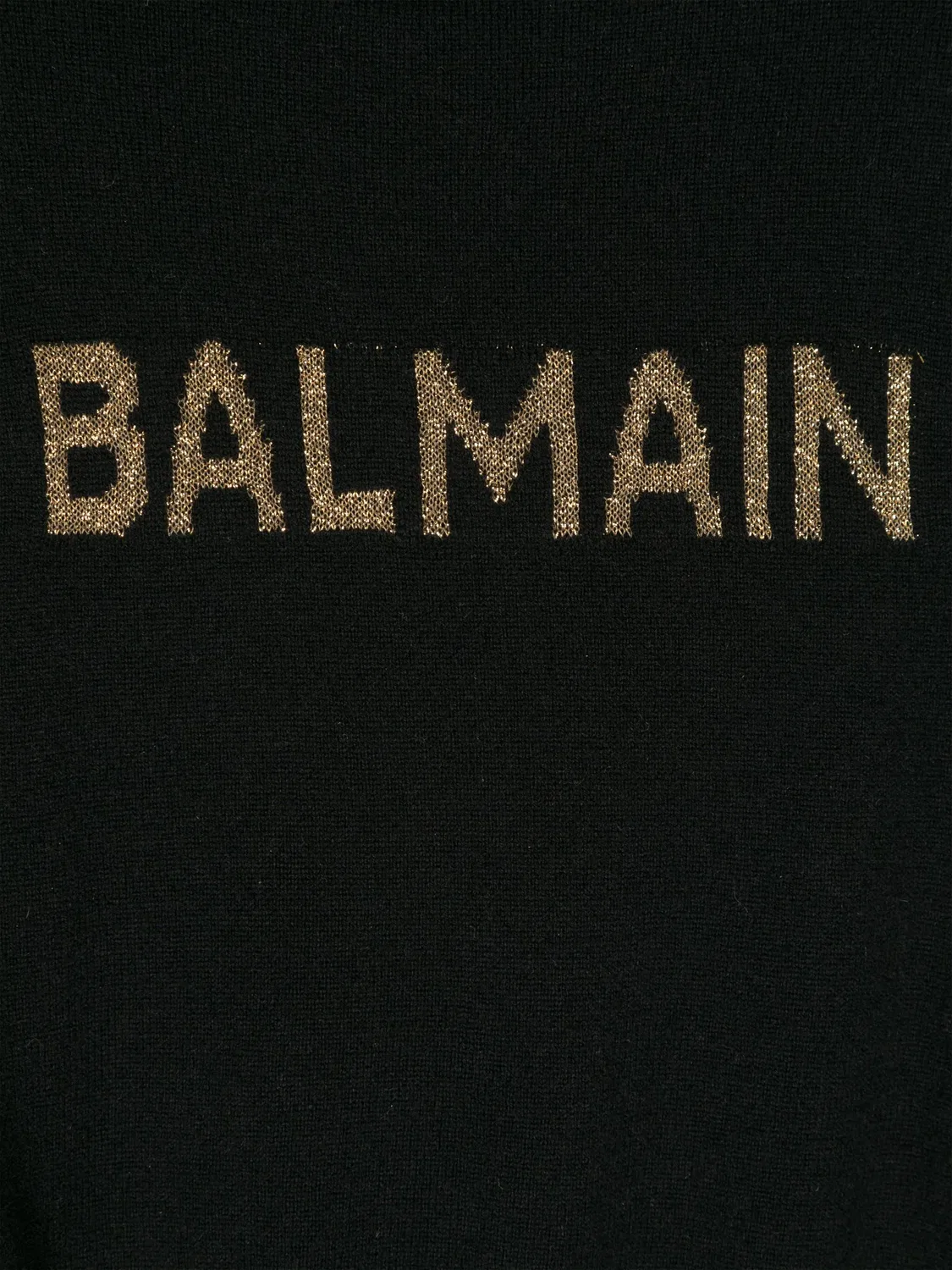 Свитер с логотипом из интрасии Balmain, черный — фото 3