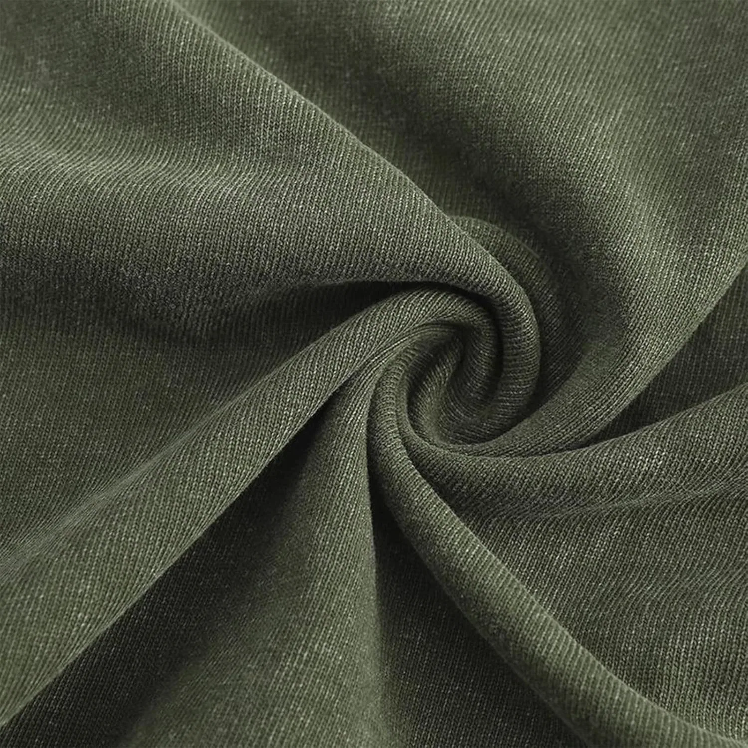 Мужская футболка оверсайз с винтажной стиркой, Army Green — фото 2
