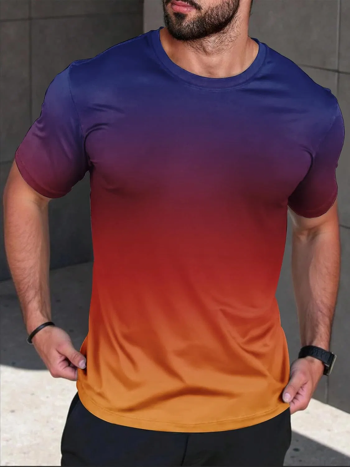 Мужская футболка с градиентом Hawaiian, Gradient Color14 — фото 2