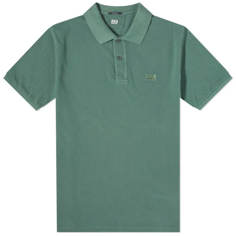 

Рубашка-поло C.p. Company 24/1 Piquet Resist Dyed, темно-зеленый