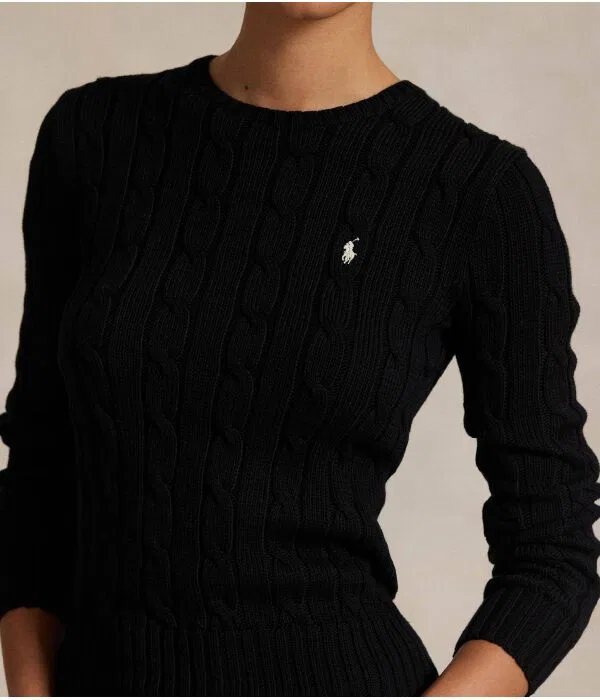 Женский джемпер Slim Fit Polo Ralph Lauren, черный — фото 4