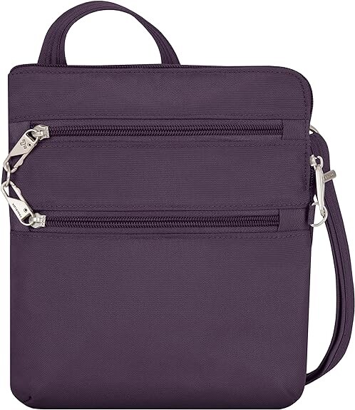 

Сумка кросс-боди Travelon Anti-theft Classic Slim Dbl Zip, фиолетовый