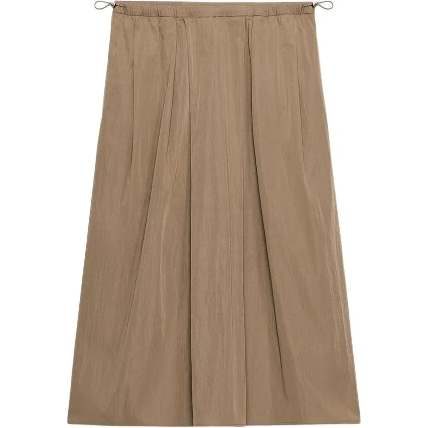 Женская длинная юбка-трапеция модерат A Line ZARA, Brown/Dark Taupe
