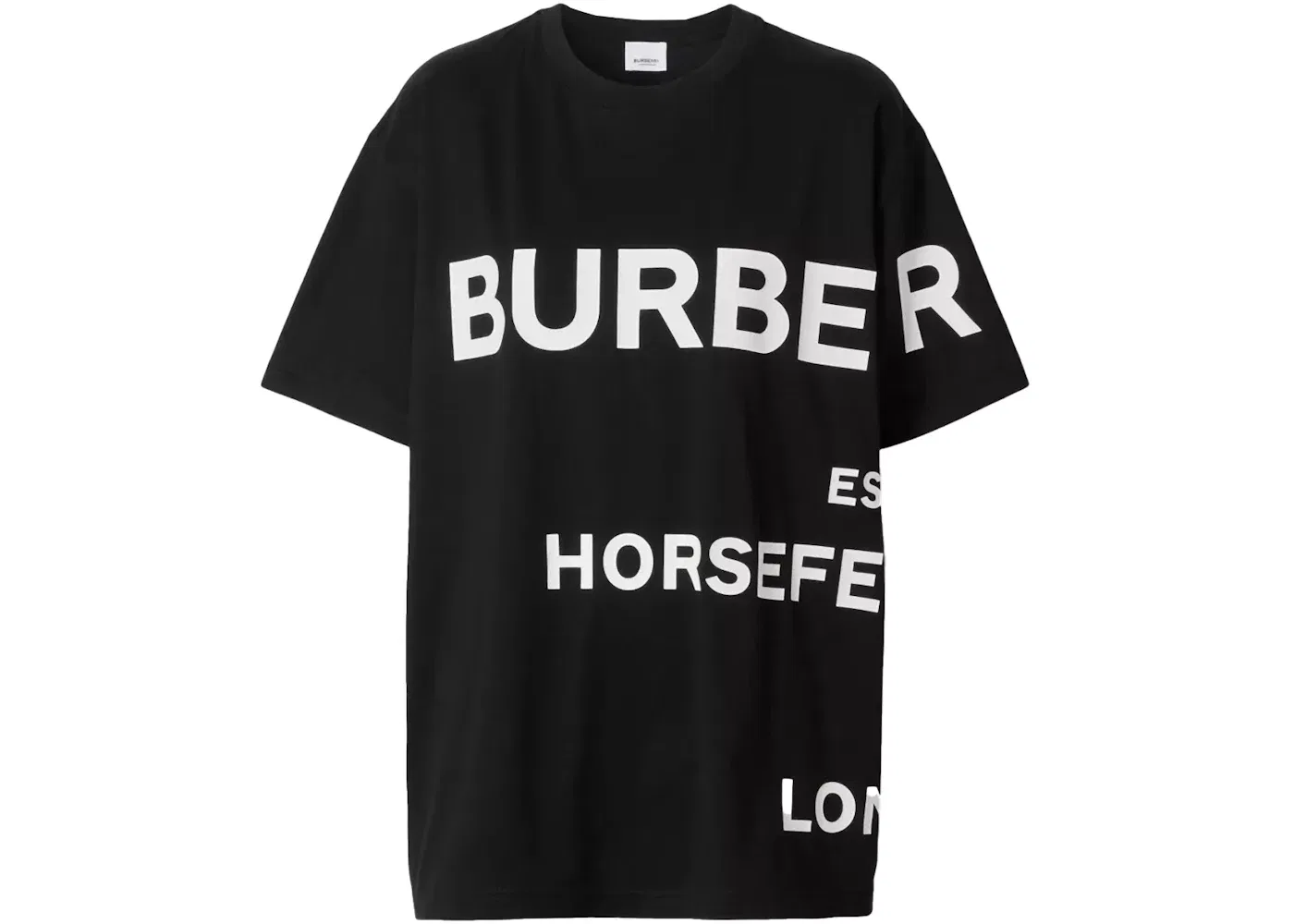 Мужская футболка с принтом Horseferry Print Burberry, Black White