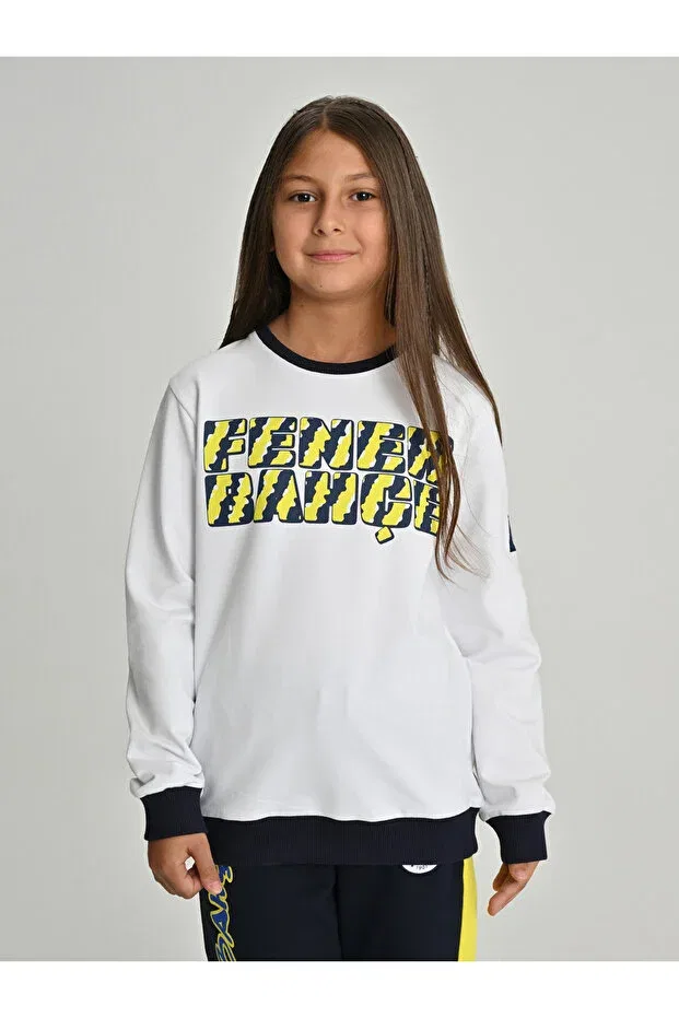 Детская толстовка для девочек с принтом Fenerium, White